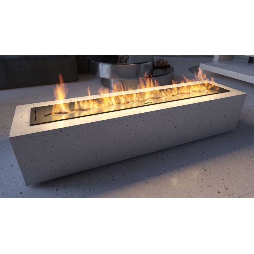 InFire - Ugrađeni BIO kamin 7,5x120 cm 7kW crna