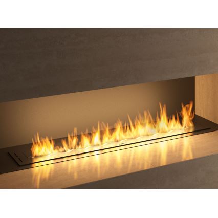 InFire - Ugrađeni BIO kamin 7,5x120 cm 7kW crna