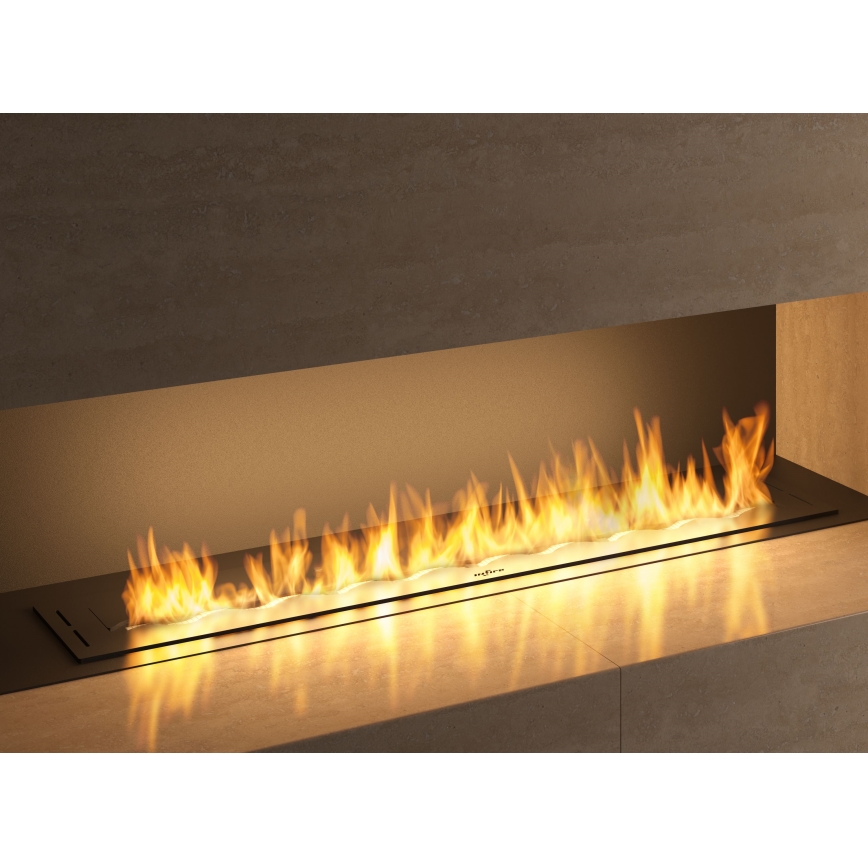 InFire - Ugrađeni BIO kamin 7,5x120 cm 7kW crna