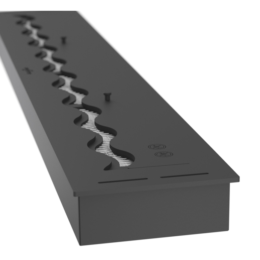 InFire - Ugrađeni BIO kamin 7,5x120 cm 7kW crna