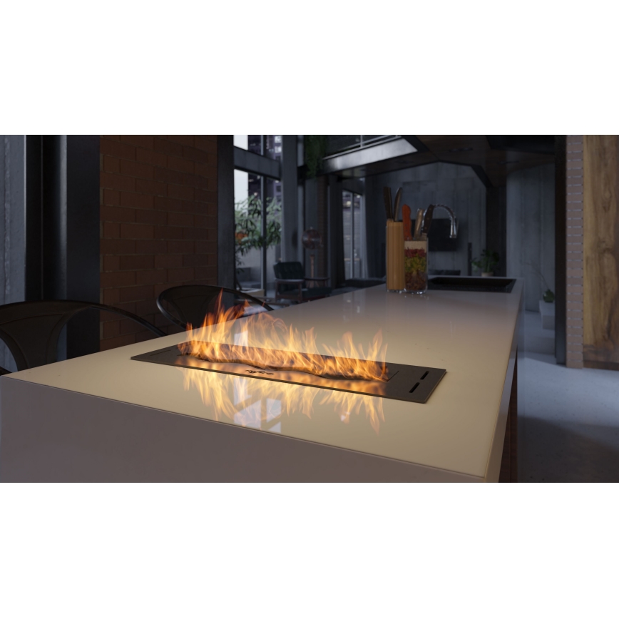 InFire - Ugrađeni BIO kamin 7,5x50 cm 3,5kW crna