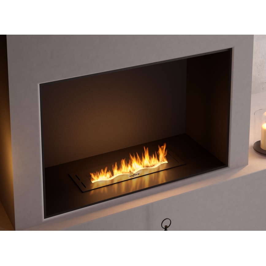InFire - Ugrađeni BIO kamin 7,5x50 cm 3,5kW crna