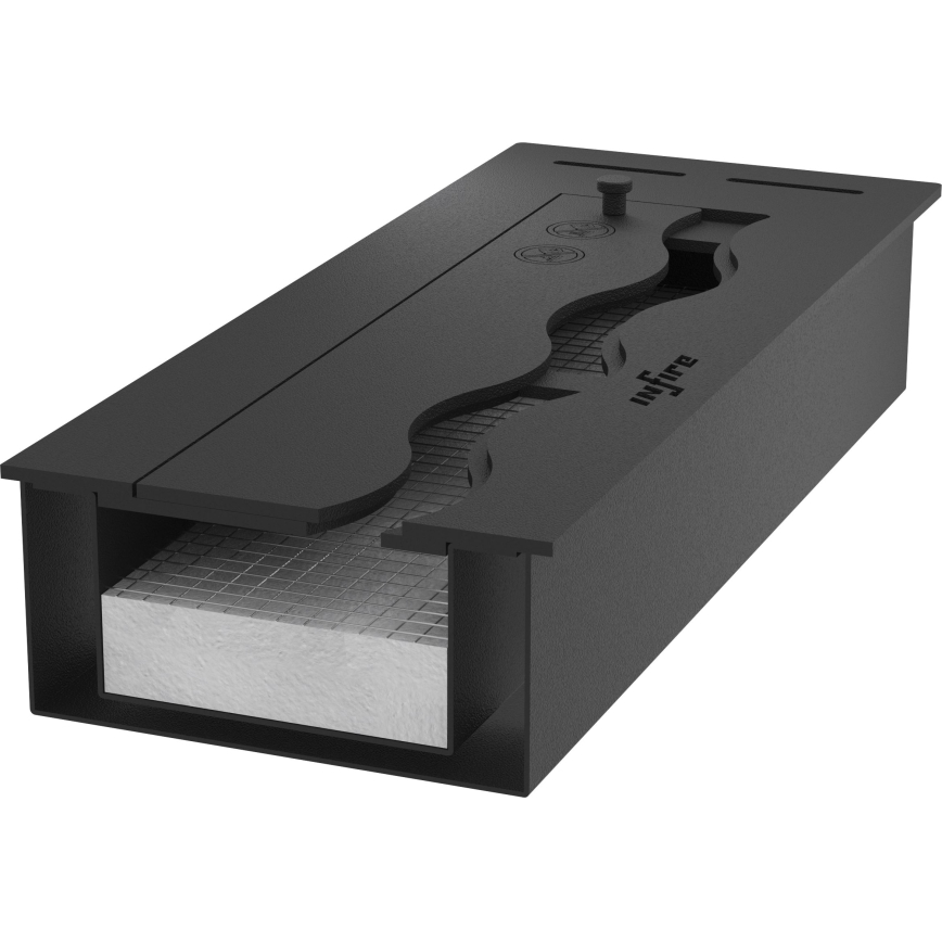 InFire - Ugrađeni BIO kamin 7,5x50 cm 3,5kW crna