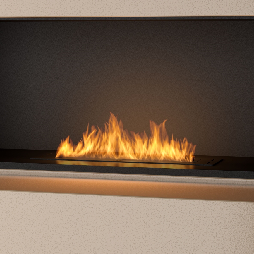 InFire - Ugrađeni BIO kamin 7,5x60 cm 3,5kW crna