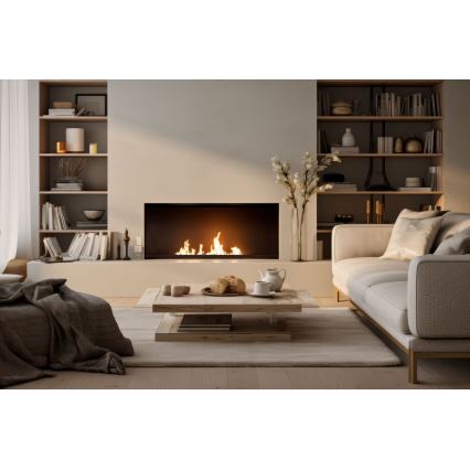 InFire - Ugrađeni BIO kamin 7,5x60 cm 3,5kW crna