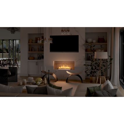 InFire - Ugrađeni BIO kamin 7,5x80 cm 6kW crna
