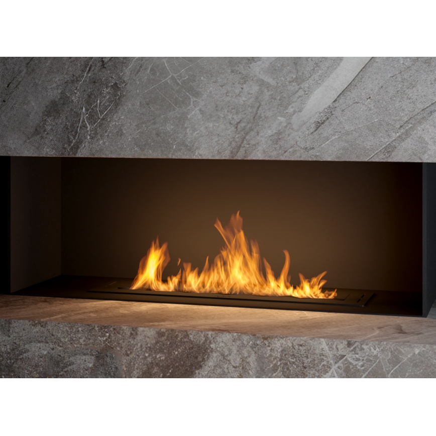 InFire - Ugrađeni BIO kamin 7,5x80 cm 6kW crna