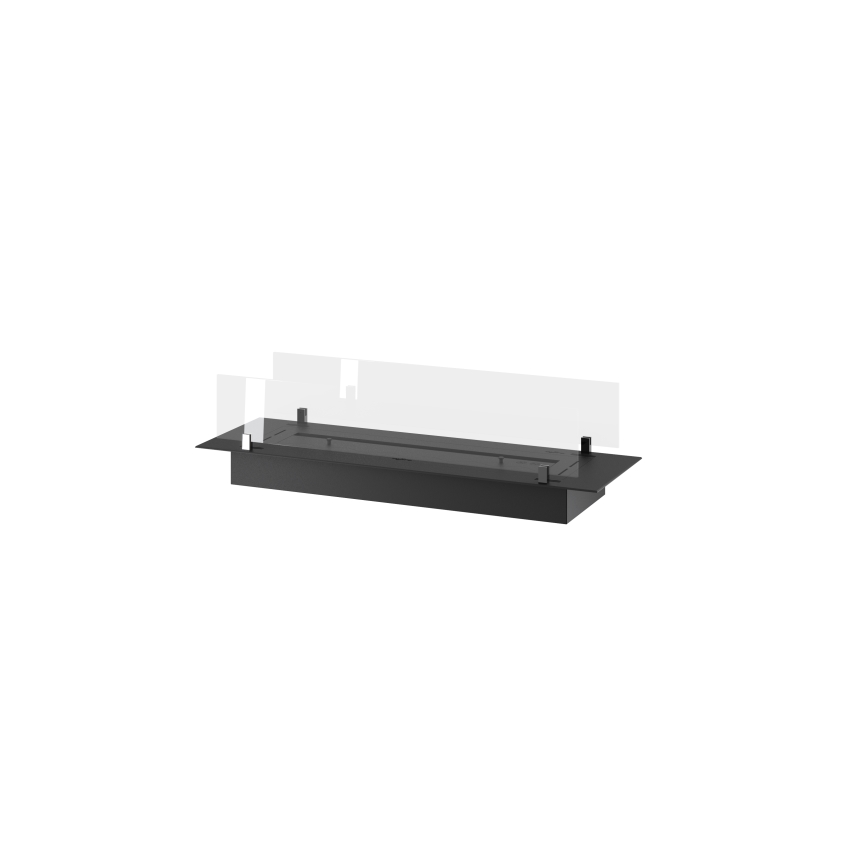 InFire - Ugrađeni BIO kamin 8,5x100 cm 6kW crna