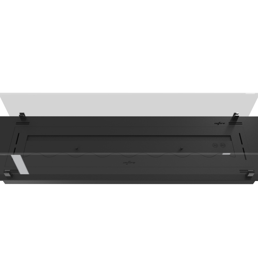 InFire - Ugrađeni BIO kamin 8,5x100 cm 6kW crna