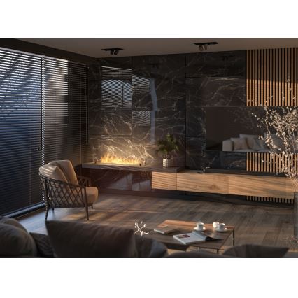 InFire - Ugrađeni BIO kamin 8,5x120 cm 6kW crna