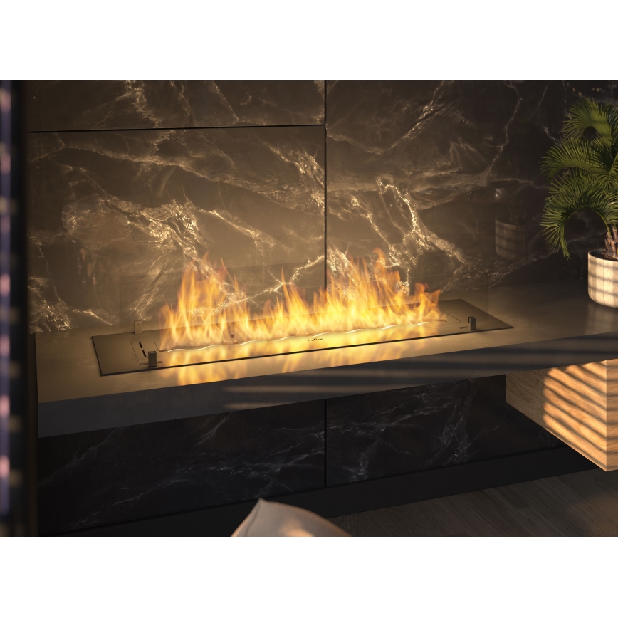 InFire - Ugrađeni BIO kamin 8,5x120 cm 6kW crna