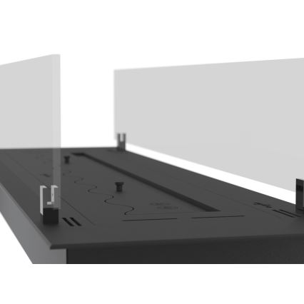 InFire - Ugrađeni BIO kamin 8,5x120 cm 6kW crna