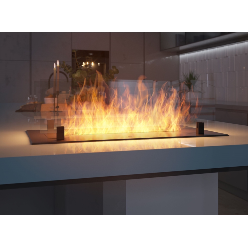 InFire - Ugrađeni BIO kamin 8,5x60 cm 3,5kW crna