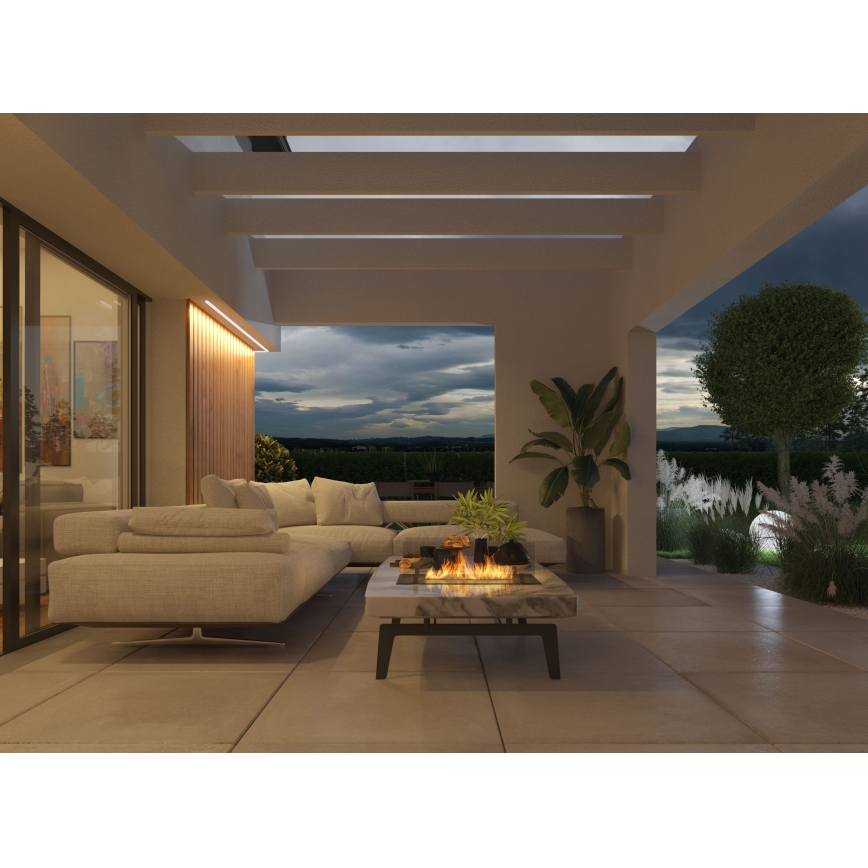 InFire - Ugrađeni BIO kamin 8,5x80 cm 3,5kW crna