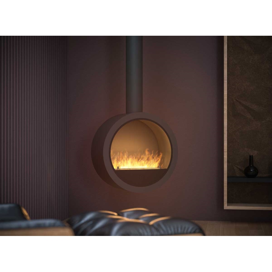 InFire - Viseći BIO kamin pr. 70 cm 3kW crna