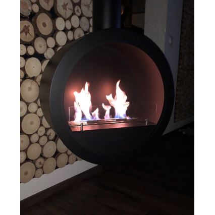 InFire - Viseći BIO kamin pr. 70 cm 3kW crna