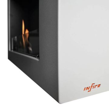InFire - Zidni BIO kamin 120x56 cm 3kW bijela