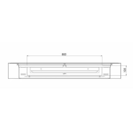 InFire - Zidni BIO kamin 120x56 cm 3kW bijela