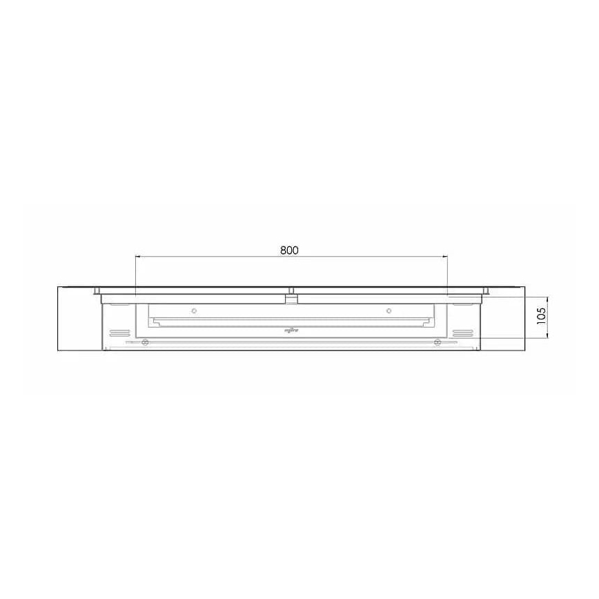 InFire - Zidni BIO kamin 120x56 cm 3kW bijela