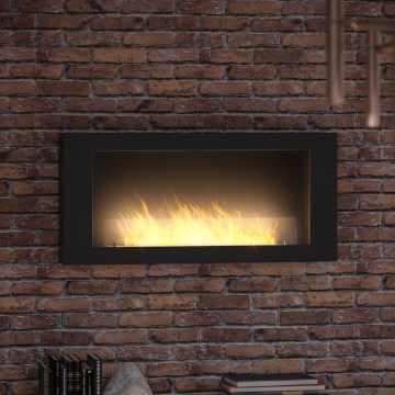 InFire - Zidni BIO kamin 120x56 cm 3kW crni
