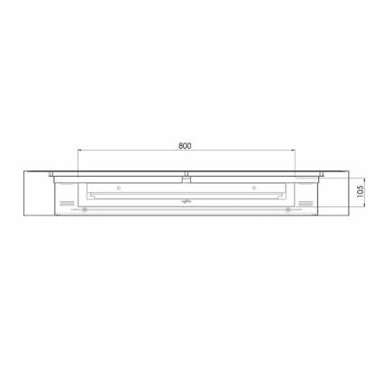 InFire - Zidni BIO kamin 120x56 cm 3kW crni