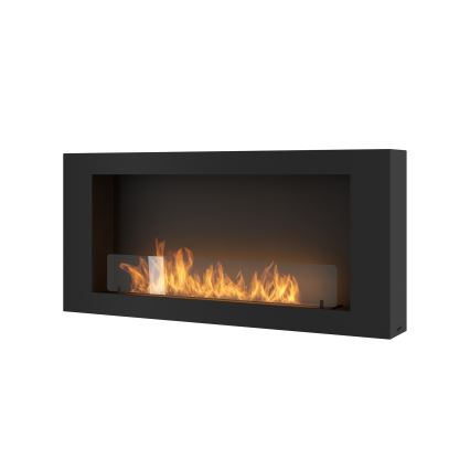 InFire - Zidni BIO kamin 120x56 cm 3kW crna