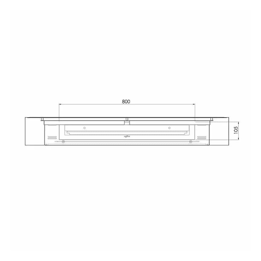 InFire - Zidni BIO kamin 120x56 cm 3kW crna