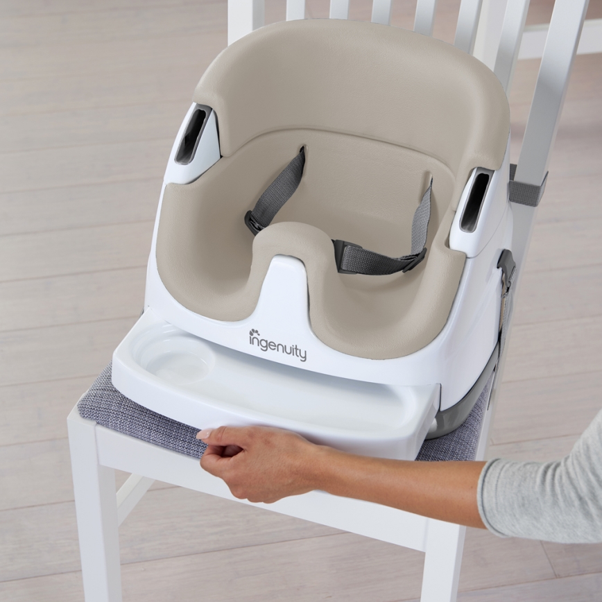 Ingenuity - Booster za stolicu 2u1 BABY BASE bež