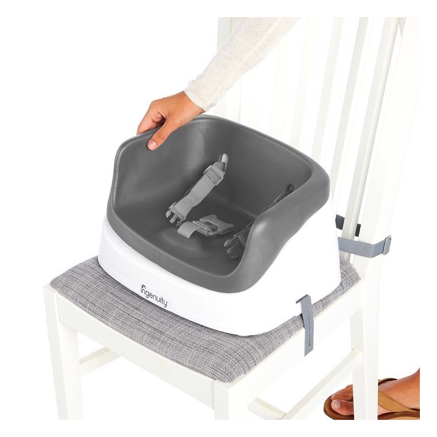 Ingenuity - Booster za stolicu 2u1 SMARTCLEAN TODDLER siva