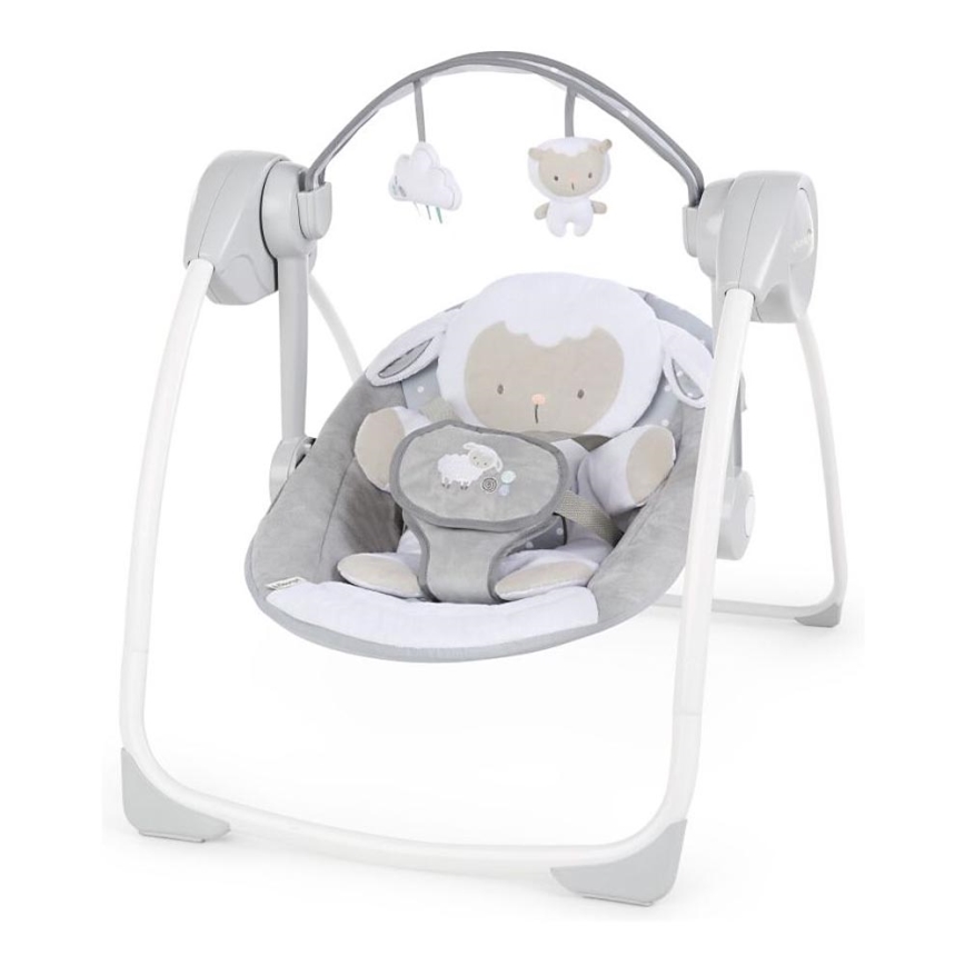Ingenuity - Dječja ljuljačka s melodijom CUDDLE LAMB 4xLR14