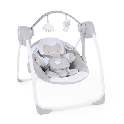 Ingenuity - Dječja ljuljačka s melodijom CUDDLE LAMB 4xLR14