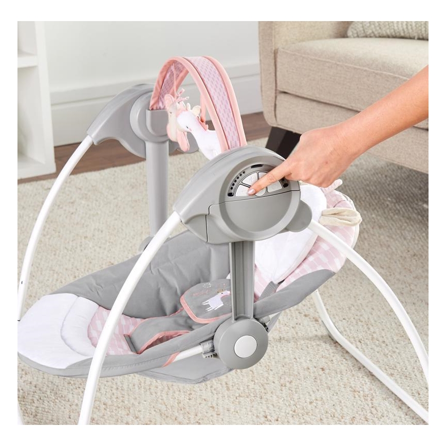 Ingenuity - Dječja ljuljačka s melodijom FLORA THE UNICORN 4xLR14