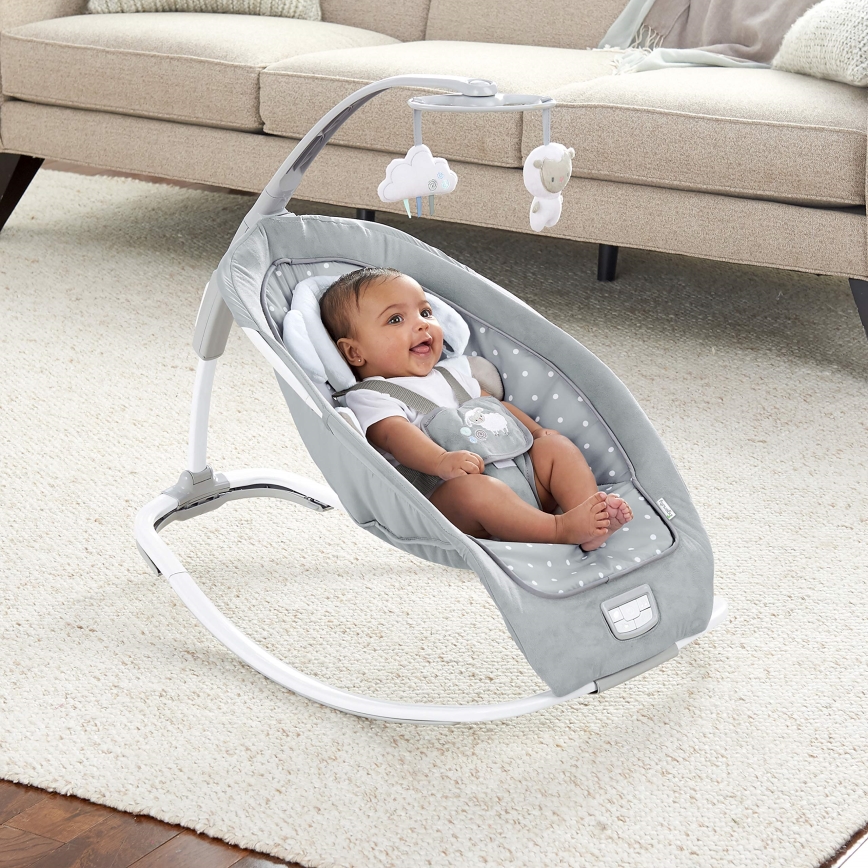 Ingenuity - Dječja njihaljka s melodijom CUDDLE LAMB 3xLR14