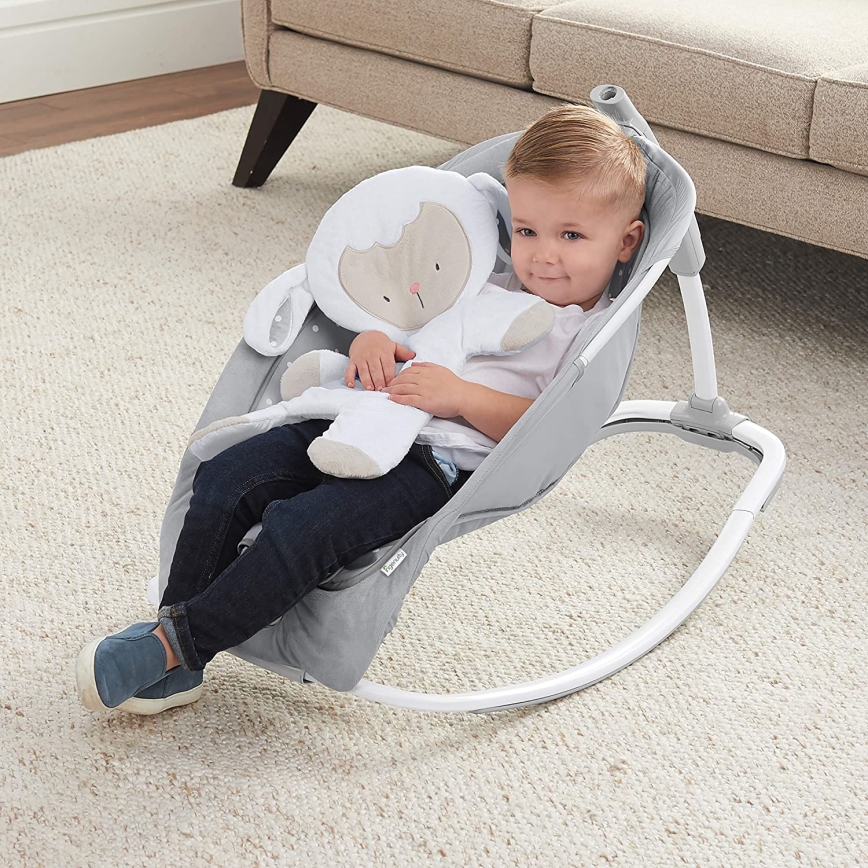 Ingenuity - Dječja njihaljka s melodijom CUDDLE LAMB 3xLR14