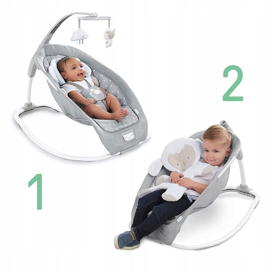 Ingenuity - Dječja njihaljka s melodijom CUDDLE LAMB 3xLR14