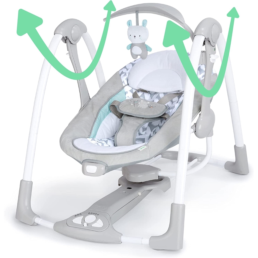 Ingenuity - Dječja vibrirajuća ljuljačka s melodijom 2u1 RAYLAN