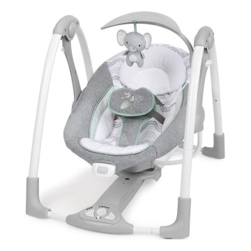 Ingenuity - Dječja vibrirajuća ljuljačka s melodijom 2u1 SWELL 4xD + 1xC