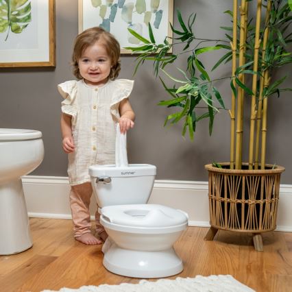 Ingenuity - Dječji WC s zvukom MY SIZE bijeli 2xAAA