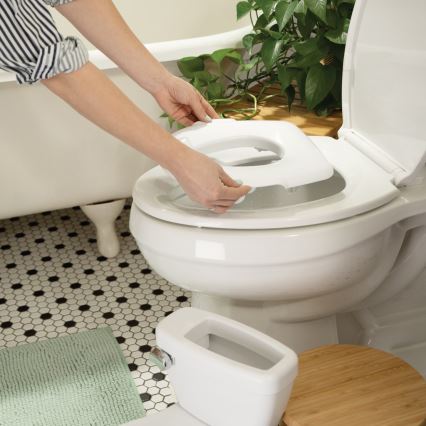 Ingenuity - Dječji WC s zvukom MY SIZE bijeli 2xAAA