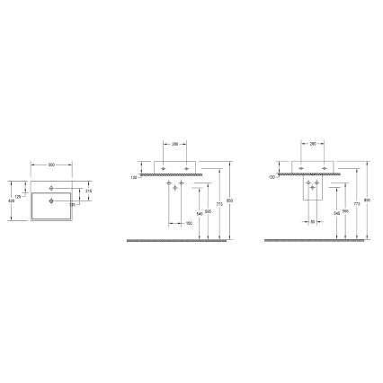 Isvea - Umivaonik na ploču PURITY 50x42 cm keramika/bijela
