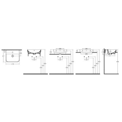 Isvea - Umivaonik na ploču SOTT AQUA 48x42 cm keramika/bijela