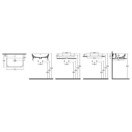 Isvea - Umivaonik na ploču SOTT AQUA 57x44 cm keramika/bijela