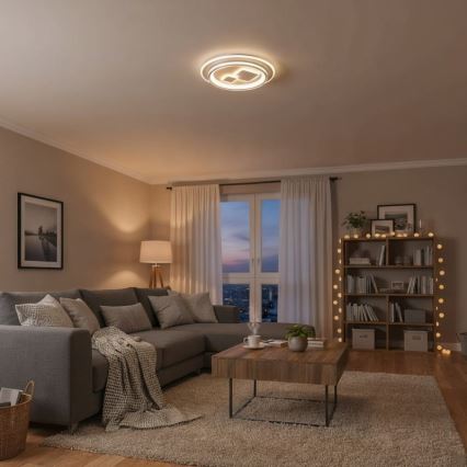 ITALUX - LED prigušiva stropna svjetiljka PARCO, 55 W, 230 V, 3000–6500 K, promjer 50 cm, bijela + daljinski upravljač