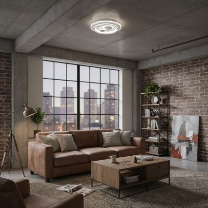 ITALUX - LED prigušiva stropna svjetiljka PARCO LED/55W/230V 3000-6500K promjer 50 cm bijela + daljinski upravljač