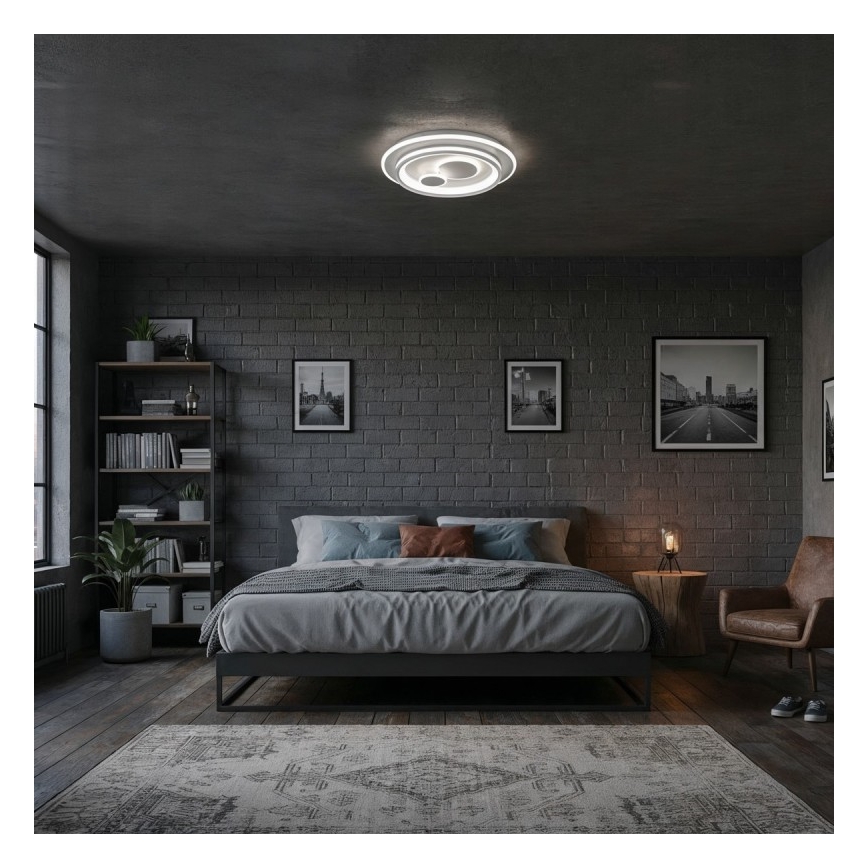 ITALUX - LED prigušiva stropna svjetiljka PARCO LED/55W/230V 3000-6500K promjer 50 cm bijela + daljinski upravljač