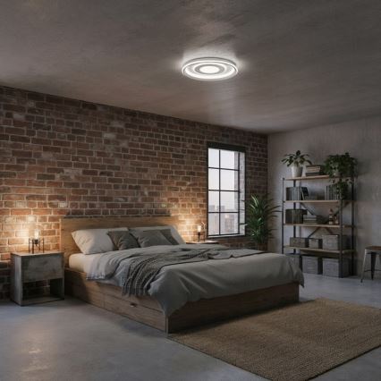 ITALUX - LED stropna svjetiljka s prigušivanjem SIMNI LED/55W/230V 3000-6500K Ø 50 cm bijela + daljinski upravljač