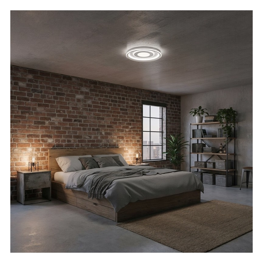 ITALUX - LED stropna svjetiljka s prigušivanjem SIMNI LED/55W/230V 3000-6500K Ø 50 cm bijela + daljinski upravljač