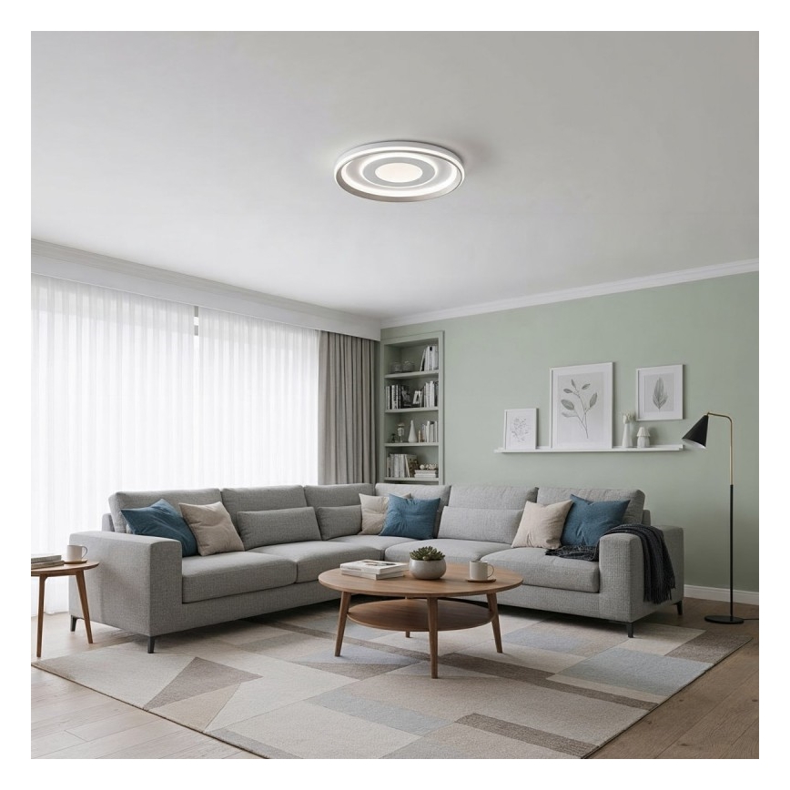 ITALUX - LED stropna svjetiljka s prigušivanjem SIMNI LED/55W/230V 3000-6500K Ø 50 cm bijela + daljinski upravljač
