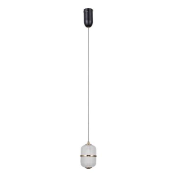 ITALUX - LED luster na sajli ALANI LED/6W/230V 3000K crna/zlatna