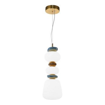 ITALUX - LED luster na sajli EVANS LED/15W/230V 3000K zlatna/plava